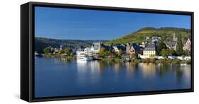 Germany, Rhineland-Palatinate, Bank of Moselle River, Traben, Traben-Trarbach-Chris Seba-Framed Stretched Canvas