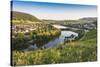 Germany, Rhineland-Palatinate, District Trier-Saarburg, Schoden, Village View the Saar-Udo Bernhart-Stretched Canvas