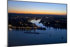 Germany, Rhineland-Palatinate, Koblenz, Deutsches Eck, Emperor Wilhelm Monument-Chris Seba-Mounted Photographic Print