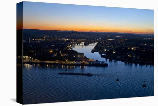 Germany, Rhineland-Palatinate, Koblenz, Deutsches Eck, Emperor Wilhelm Monument-Chris Seba-Stretched Canvas