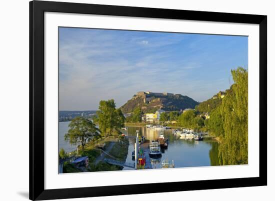 Germany, Rhineland-Palatinate, Koblenz, Ehrenbreitstein Fortress, Harbour-Chris Seba-Framed Photographic Print