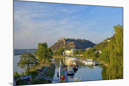 Germany, Rhineland-Palatinate, Koblenz, Ehrenbreitstein Fortress, Harbour-Chris Seba-Mounted Photographic Print