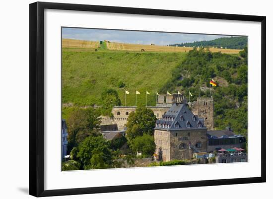 Germany, Rhineland-Palatinate, Middle Rhine Valley, Saint Goar, Rheinfels Castle-Chris Seba-Framed Photographic Print