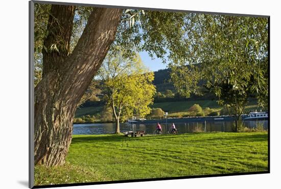 Germany, Rhineland-Palatinate, Moselle Shore, Cycle Track, Bicycle Tourists-Chris Seba-Mounted Photographic Print