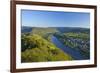 Germany, Rhineland-Palatinate, Moselle Valley, Zell Moselle Oxbow, Puenderich, Barl, Evening Sun-Chris Seba-Framed Photographic Print