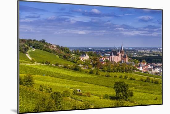 Germany, Rhineland-Palatinate, Rheinhessen Region (Rhine-Hesse), Oppenheim, Vineyards-Udo Siebig-Mounted Photographic Print