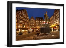 Germany, Rhineland-Palatinate, the Moselle, Bernkastel-Kues, Christmas Market-Chris Seba-Framed Photographic Print