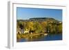 Germany, Rhineland-Palatinate, the Moselle, Konz, Saar Shore, Autumn Colours, Evening Light-Chris Seba-Framed Photographic Print