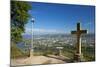 Germany, Rhineland-Palatinate, the Moselle, Trier, Cityscape, Lookout, Marian Column, Crucifix-Chris Seba-Mounted Photographic Print