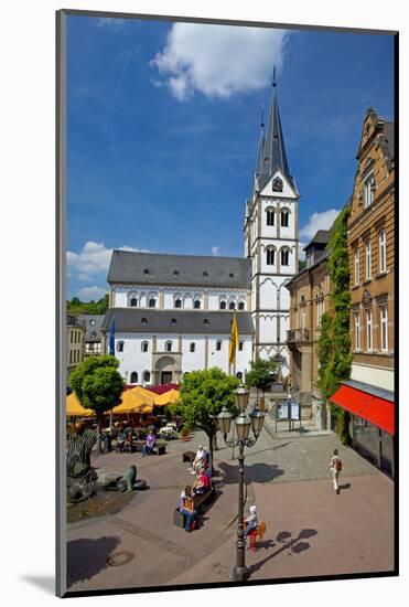 Germany, Rhineland-Palatinate, the Rhine, Boppard, Market Square, Saint Severus Church-Chris Seba-Mounted Photographic Print