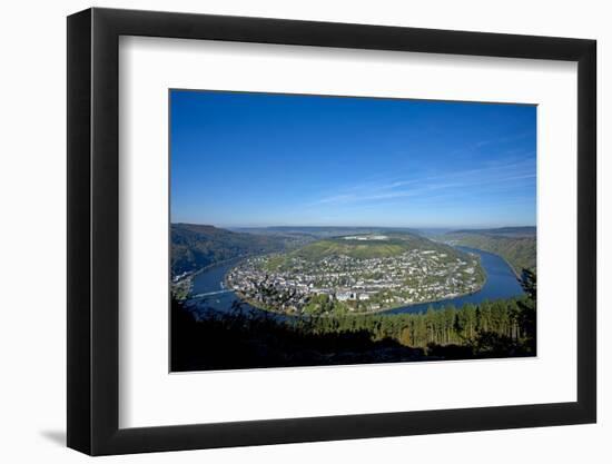 Germany, Rhineland-Palatinate, Traben-Trarbach, Moselle Valley, Overview, Moselle Loop-Chris Seba-Framed Photographic Print