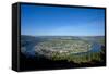 Germany, Rhineland-Palatinate, Traben-Trarbach, Moselle Valley, Overview, Moselle Loop-Chris Seba-Framed Stretched Canvas