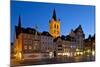 Germany, Rhineland-Palatinate, Trier, Marketplace, Petrusbrunnen (Well) in the Evening-Chris Seba-Mounted Photographic Print
