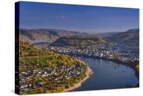 Germany, Rhineland-Palatinate, Upper Middle Rhine Valley, Boppard, Rhine Loop East Part-Udo Siebig-Stretched Canvas