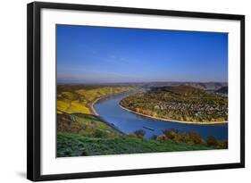Germany, Rhineland-Palatinate, Upper Middle Rhine Valley, Boppard, Rhine Loop West Part-Udo Siebig-Framed Photographic Print