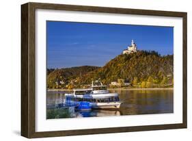 Germany, Rhineland-Palatinate, Upper Middle Rhine Valley, Braubach, the Rhine, Townscape, Marksburg-Udo Siebig-Framed Photographic Print