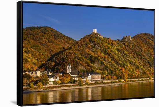 Germany, Rhineland-Palatinate, Upper Middle Rhine Valley, Kamp-Bornhofen, Townscape-Udo Siebig-Framed Stretched Canvas