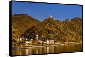 Germany, Rhineland-Palatinate, Upper Middle Rhine Valley, Kamp-Bornhofen, Townscape-Udo Siebig-Framed Stretched Canvas