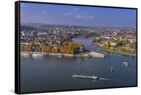 Germany, Rhineland-Palatinate, Upper Middle Rhine Valley, Koblenz, Cityscape-Udo Siebig-Framed Stretched Canvas