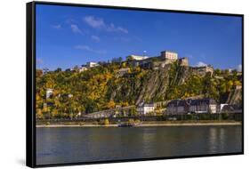 Germany, Rhineland-Palatinate, Upper Middle Rhine Valley, Koblenz, District Ehrenbreitstein-Udo Siebig-Framed Stretched Canvas