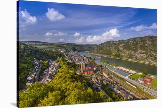 Germany, Rhineland-Palatinate, Upper Middle Rhine Valley, Oberwesel, Rhine Valley-Udo Siebig-Stretched Canvas