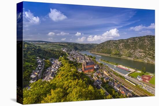 Germany, Rhineland-Palatinate, Upper Middle Rhine Valley, Oberwesel, Rhine Valley-Udo Siebig-Stretched Canvas