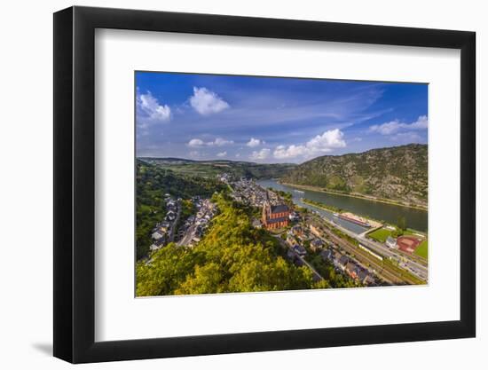 Germany, Rhineland-Palatinate, Upper Middle Rhine Valley, Oberwesel, Rhine Valley-Udo Siebig-Framed Premium Photographic Print