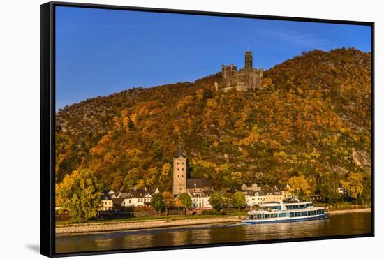 Germany, Rhineland-Palatinate, Upper Middle Rhine Valley, Sankt Goarshausen, District Wellmich-Udo Siebig-Framed Stretched Canvas