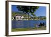 Germany, River, the Moselle, Rhineland-Palatinate, Waterside Promenade Alf-Chris Seba-Framed Photographic Print