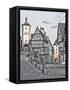 Germany, Rothenberg ob der Tauber, Ploenlein Triangular Place-Hollice Looney-Framed Stretched Canvas