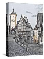 Germany, Rothenberg ob der Tauber, Ploenlein Triangular Place-Hollice Looney-Stretched Canvas