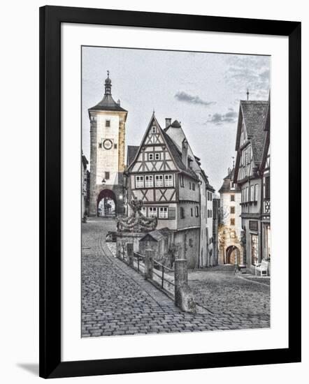 Germany, Rothenberg ob der Tauber, Ploenlein Triangular Place-Hollice Looney-Framed Photographic Print