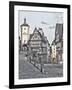 Germany, Rothenberg ob der Tauber, Ploenlein Triangular Place-Hollice Looney-Framed Photographic Print