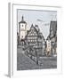 Germany, Rothenberg ob der Tauber, Ploenlein Triangular Place-Hollice Looney-Framed Premium Photographic Print