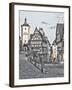 Germany, Rothenberg ob der Tauber, Ploenlein Triangular Place-Hollice Looney-Framed Premium Photographic Print
