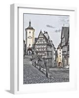 Germany, Rothenberg ob der Tauber, Ploenlein Triangular Place-Hollice Looney-Framed Photographic Print