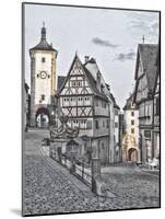Germany, Rothenberg ob der Tauber, Ploenlein Triangular Place-Hollice Looney-Mounted Photographic Print