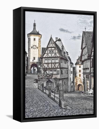 Germany, Rothenberg ob der Tauber, Ploenlein Triangular Place-Hollice Looney-Framed Stretched Canvas