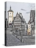 Germany, Rothenberg ob der Tauber, Ploenlein Triangular Place-Hollice Looney-Stretched Canvas