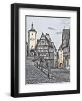 Germany, Rothenberg ob der Tauber, Ploenlein Triangular Place-Hollice Looney-Framed Premium Photographic Print