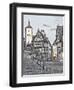 Germany, Rothenberg ob der Tauber, Ploenlein Triangular Place-Hollice Looney-Framed Premium Photographic Print