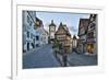 Germany, Rothenburg ob der Tauber, Ploenlein Triangular Place-Hollice Looney-Framed Premium Photographic Print