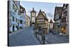 Germany, Rothenburg ob der Tauber, Ploenlein Triangular Place-Hollice Looney-Stretched Canvas