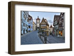 Germany, Rothenburg ob der Tauber, Ploenlein Triangular Place-Hollice Looney-Framed Photographic Print