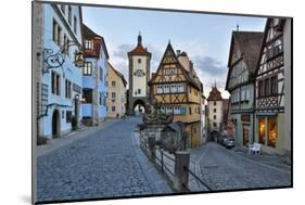 Germany, Rothenburg ob der Tauber, Ploenlein Triangular Place-Hollice Looney-Mounted Photographic Print