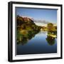 Germany, Saxony-Anhalt, Burgenlandkreis, Castle and Sluice Wendelstein in the Evening Light-Andreas Vitting-Framed Photographic Print