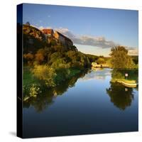 Germany, Saxony-Anhalt, Burgenlandkreis, Castle and Sluice Wendelstein in the Evening Light-Andreas Vitting-Stretched Canvas