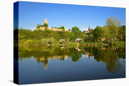 Germany, Saxony-Anhalt, Burgenlandkreis, Castle and Village Schšnburg Above the Saale-Andreas Vitting-Stretched Canvas