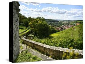 Germany, Saxony-Anhalt, Burgenlandkreis, Freyburg (Unstrut), Vineyards, View at Freyburg-Andreas Vitting-Stretched Canvas