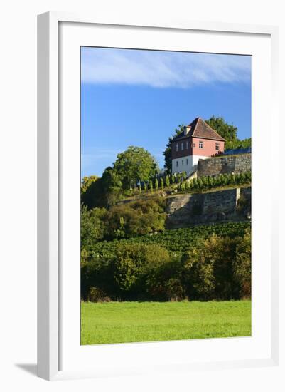 Germany, Saxony-Anhalt, Burgenlandkreis, Gro§jena, Max Klinger Vineyard with Vineyard House-Andreas Vitting-Framed Photographic Print